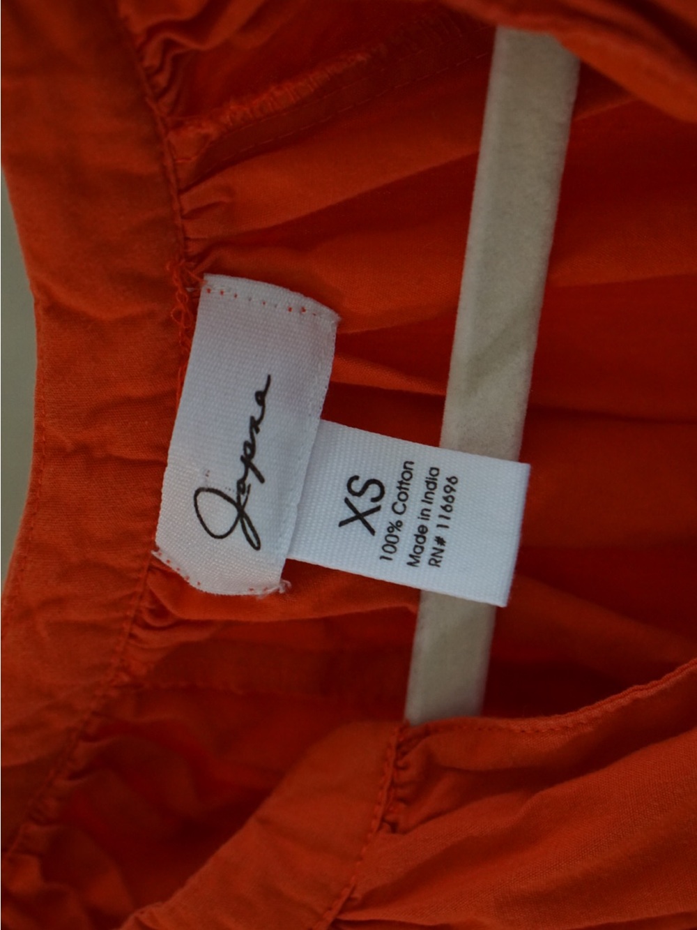 Japna Orange Puff Sleeve Mini Dress - Picture 6 of 6